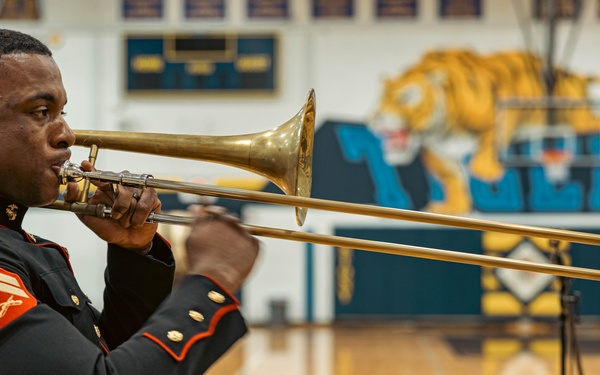 Marine Band San Diego’s Brass Band Performs at Stony Point HS