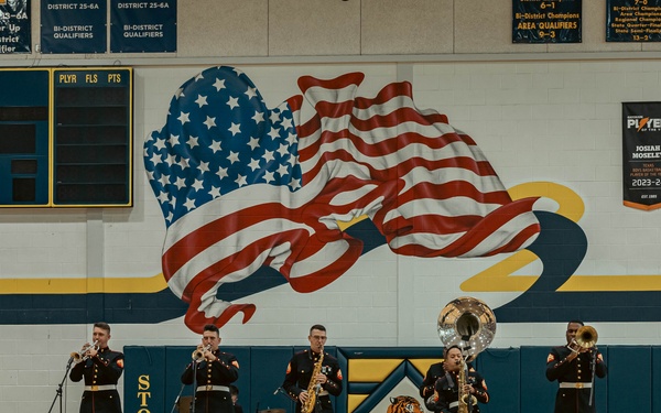 Marine Band San Diego’s Brass Band Performs at Stony Point HS