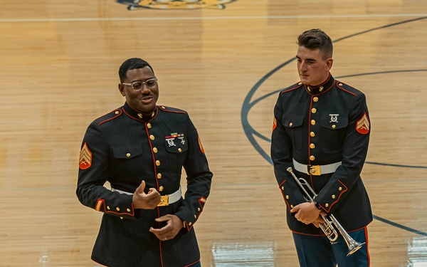 Marine Band San Diego’s Brass Band Performs at Stony Point HS