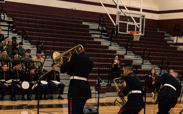 Marine Band San Diego’s Brass Band Performs at Round Rock HS