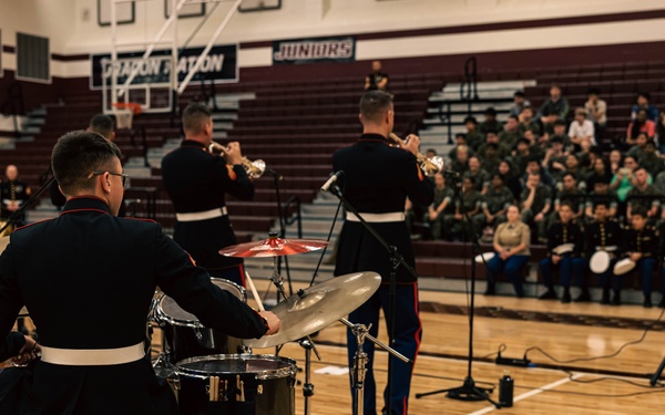 Marine Band San Diego’s Brass Band Performs at Round Rock HS