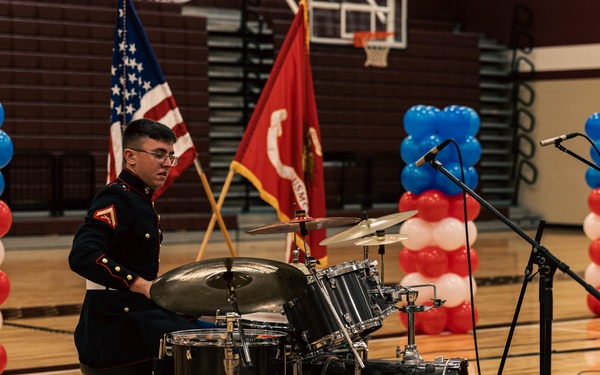 Marine Band San Diego’s Brass Band Performs at Round Rock HS