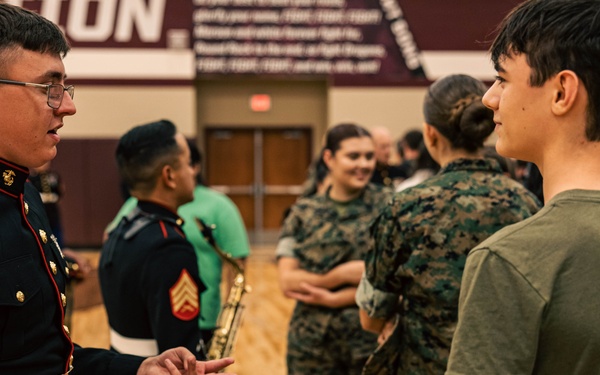 Marine Band San Diego’s Brass Band Performs at Round Rock HS