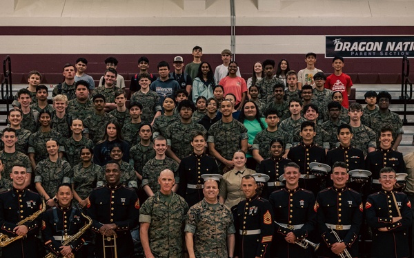 Marine Band San Diego’s Brass Band Performs at Round Rock HS