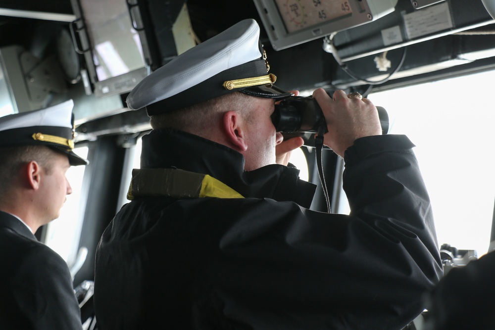 USS Thomas Hudner Returns to Port in Boston