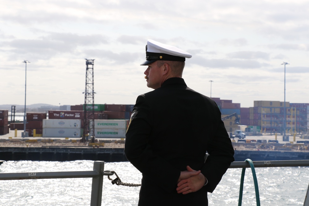 USS Thomas Hudner Returns to Port in Boston