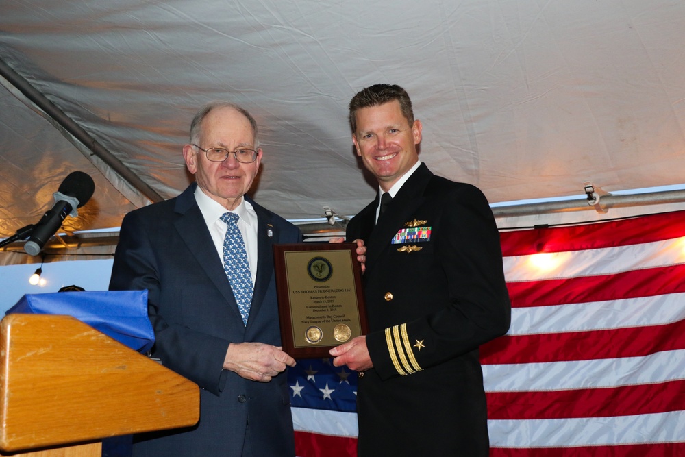 USS Thomas Hudner Returns to Port in Boston
