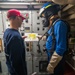 U.S. Coast Guard Cutter Kimball Crewmembers engage in training while patrolling the Eastern Pacific Ocean.