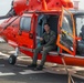 U.S. Coast Guard Cutter Kimball conducts small boat pursuit training and flight operations