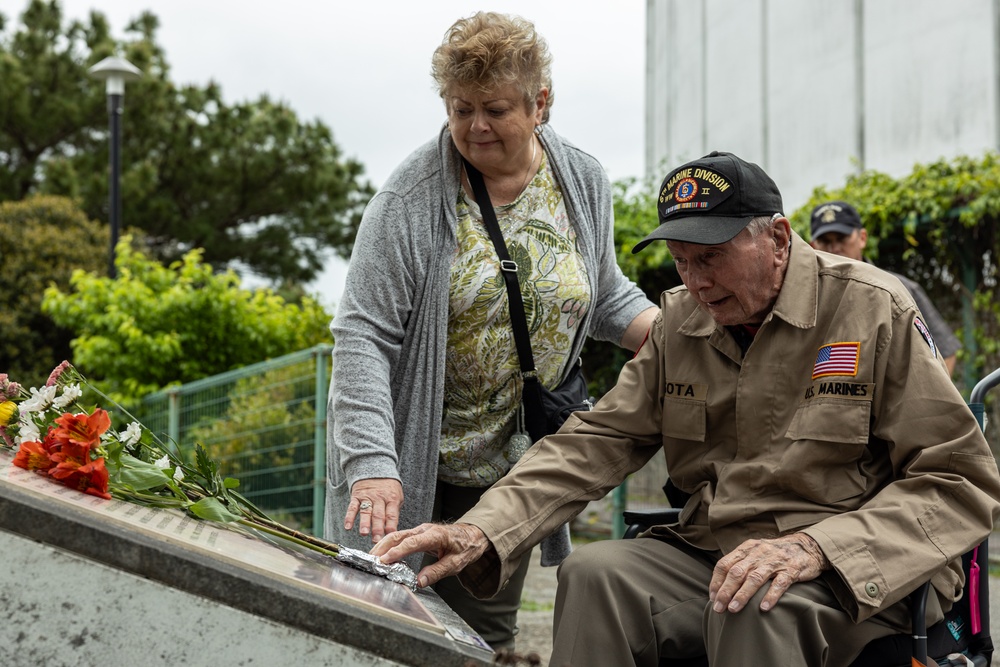 USMC WWII Veteran visits Okinawa and battle sites from WWII