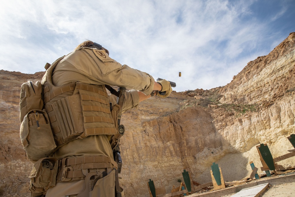 Coalition Members Conduct Weapons Training at Al Asad Air Base