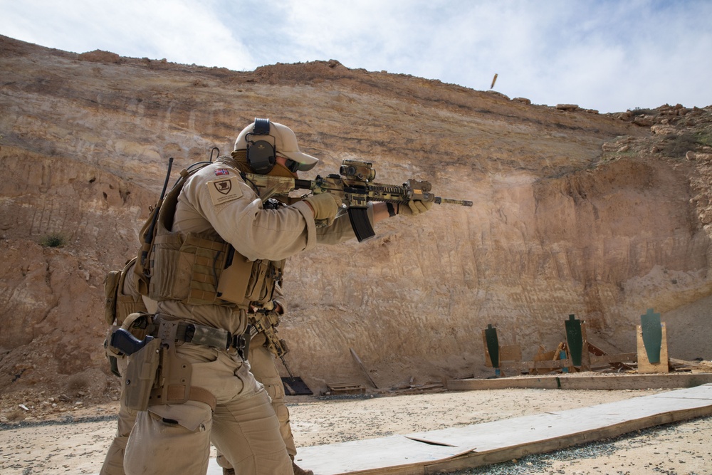 Coalition Members Conduct Weapons Training at Al Asad Air Base