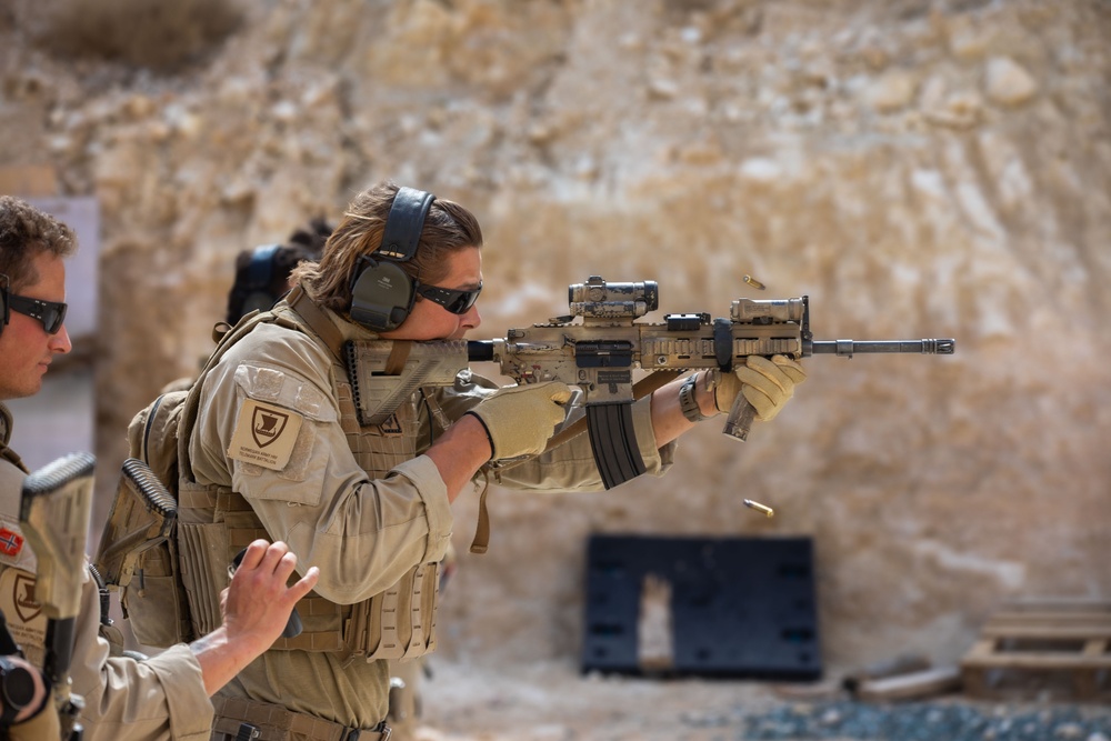Coalition Members Conduct Weapons Training at Al Asad Air Base