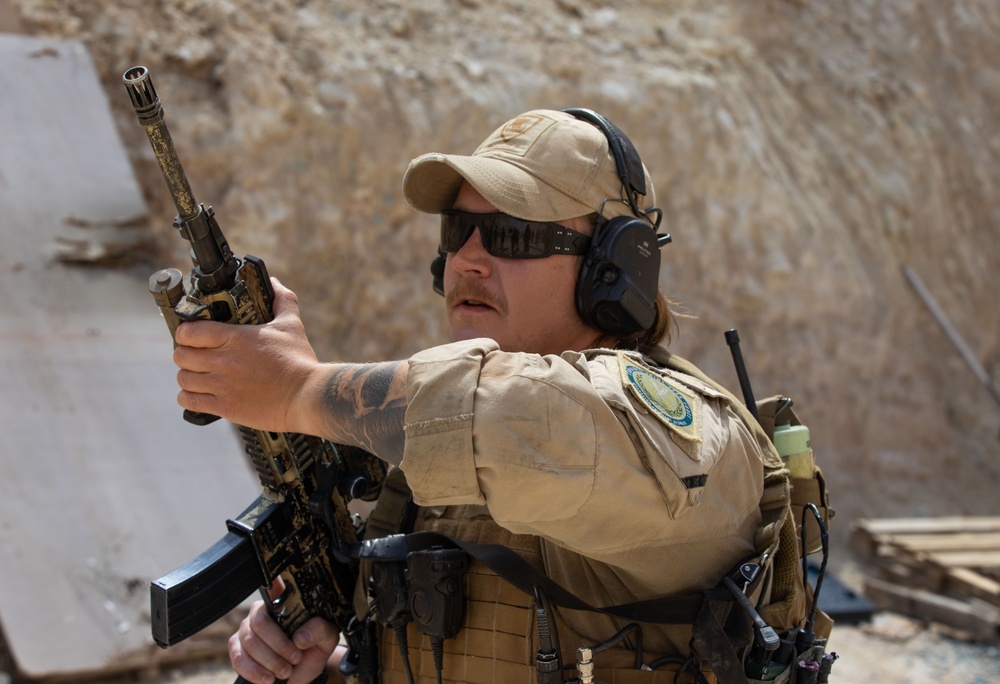 Coalition Members Conduct Weapons Training at Al Asad Air Base