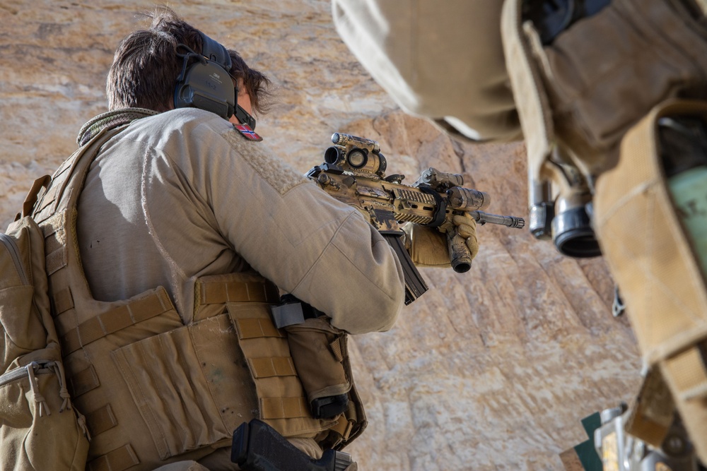 Coalition Members Conduct Weapons Training at Al Asad Air Base