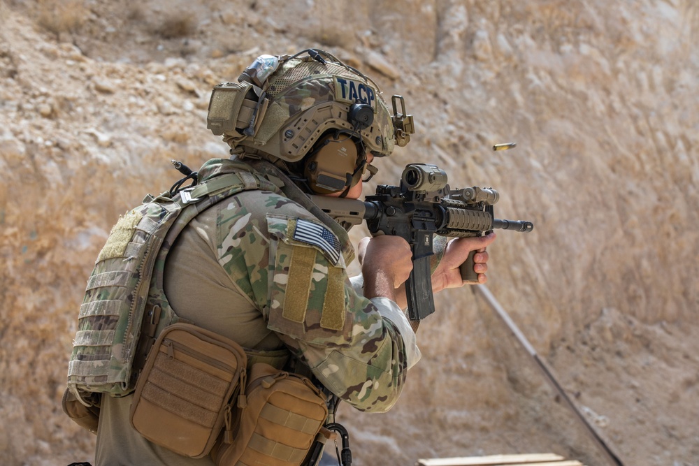 Coalition Members Conduct Weapons Training at Al Asad Air Base