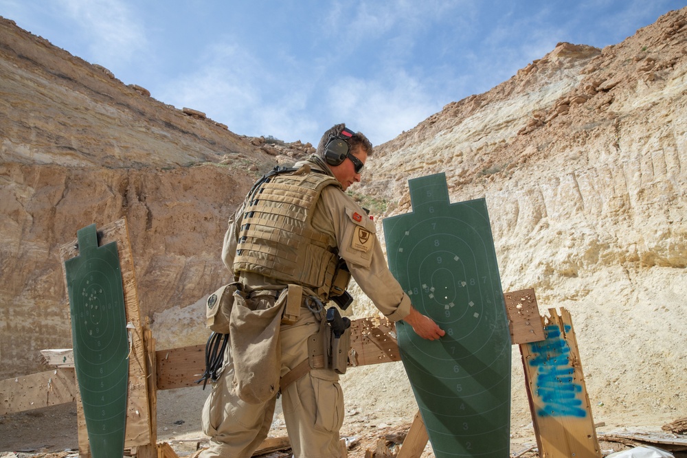 Coalition Members Conduct Weapons Training at Al Asad Air Base