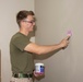 Marines repair barracks walls as part of Operation Clean Sweep-II