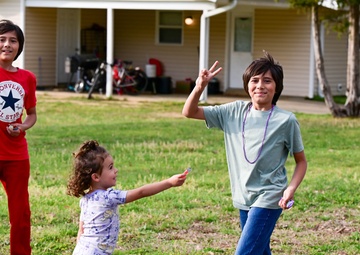 Team Little Rock kicks off Month of the Military Child with Purple Up parade