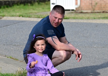 Team Little Rock kicks off Month of the Military Child with Purple Up parade