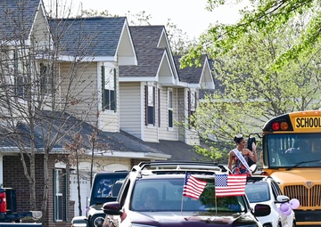 Team Little Rock kicks off Month of the Military Child with Purple Up parade