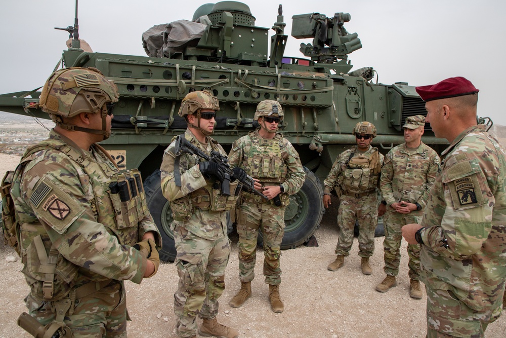 XVIII Airborne Corps Command Sergeant Major visits Soldiers at southern border
