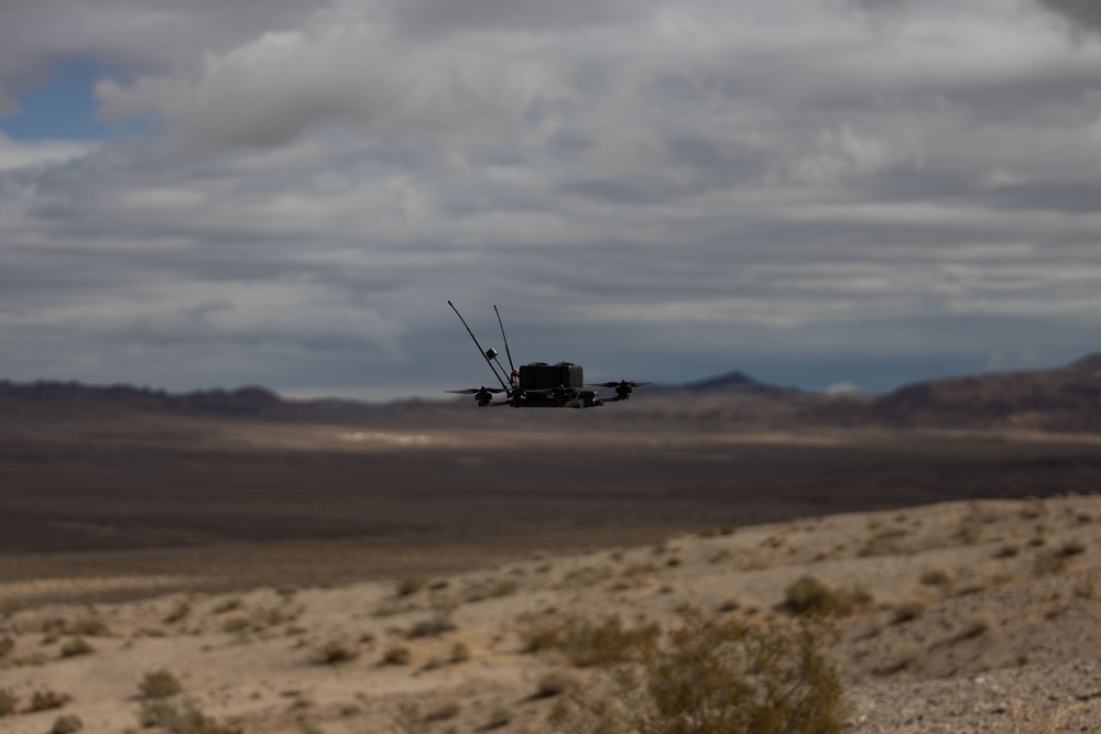 U.S. service members observe new drone capabilities at MCAGCC