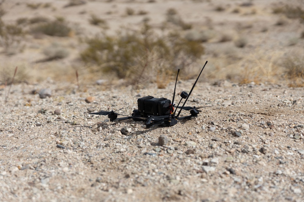 U.S. service members observe new drone capabilities at MCAGCC