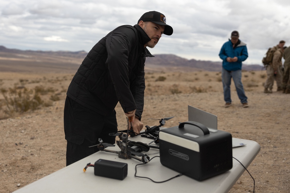 U.S. service members observe new drone capabilities at MCAGCC