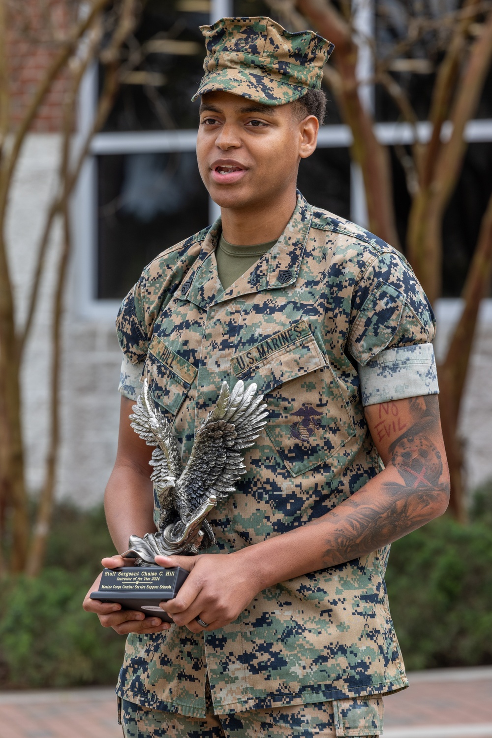 Marine from Greensboro, North Carolina recognized as Instructor of the year for Marine Corps Combat Service Support Schools