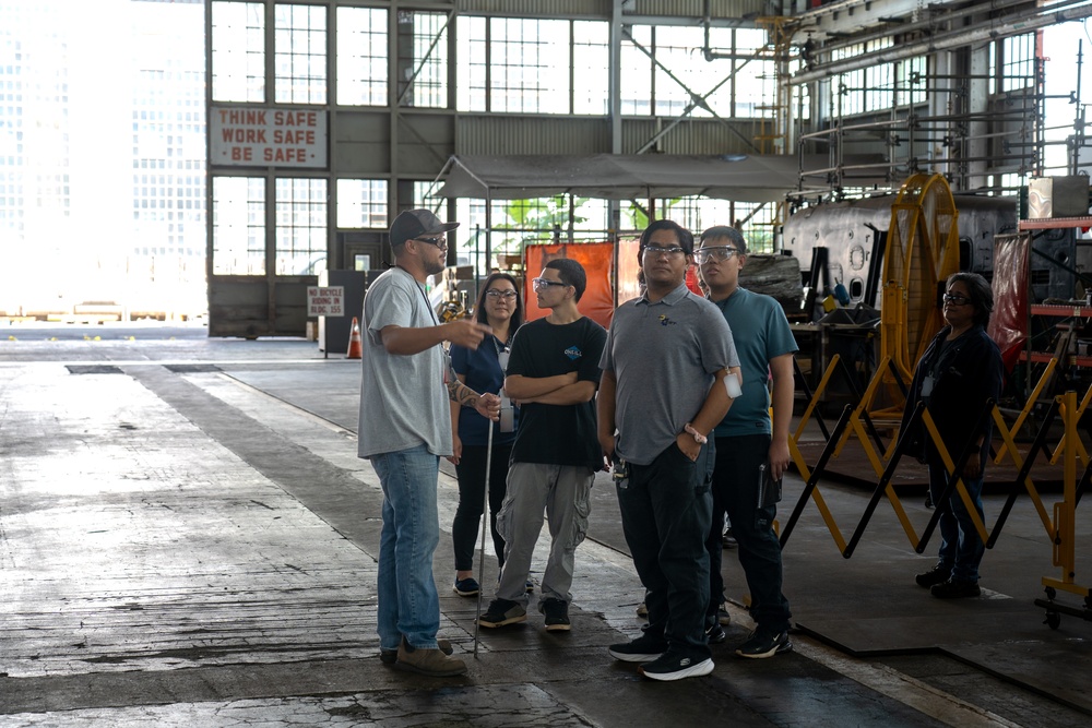 Waipahu High School visits Pearl Harbor Naval Shipyard and Intermediate Maintenance Facility