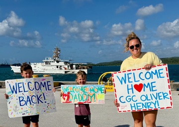 USCGC Oliver Henry returns to Guam after successful transit post drydock, historic regional engagement