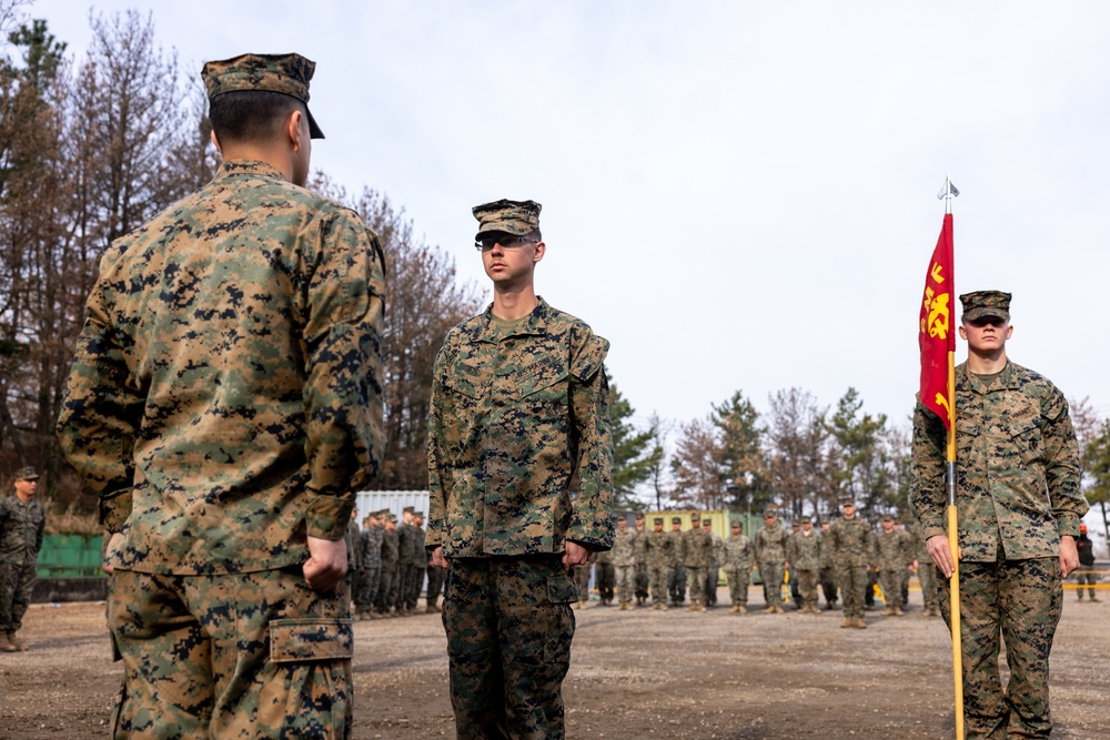 Cpl. Richard Tofte Promotion Ceremony during KMEP 25.1