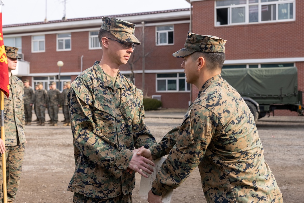 Cpl. Richard Tofte Promotion Ceremony during KMEP 25.1