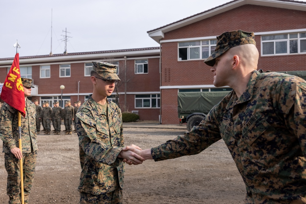 Cpl. Richard Tofte Promotion Ceremony during KMEP 25.1