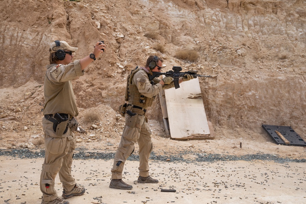 Coalition Members Conduct Weapons Training at Al Asad Air Base