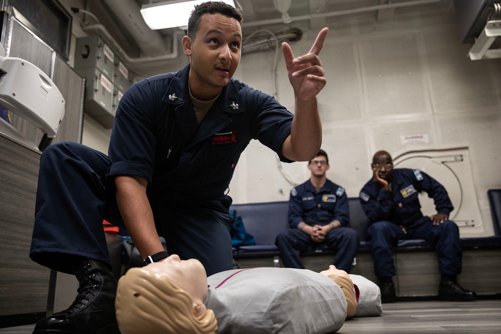 Wayne E. Meyer Conducts CPR Training