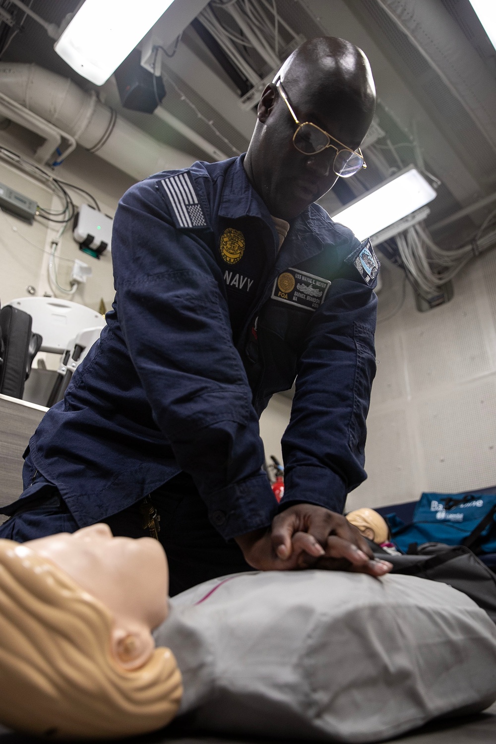 Wayne E. Meyer Conducts CPR Training