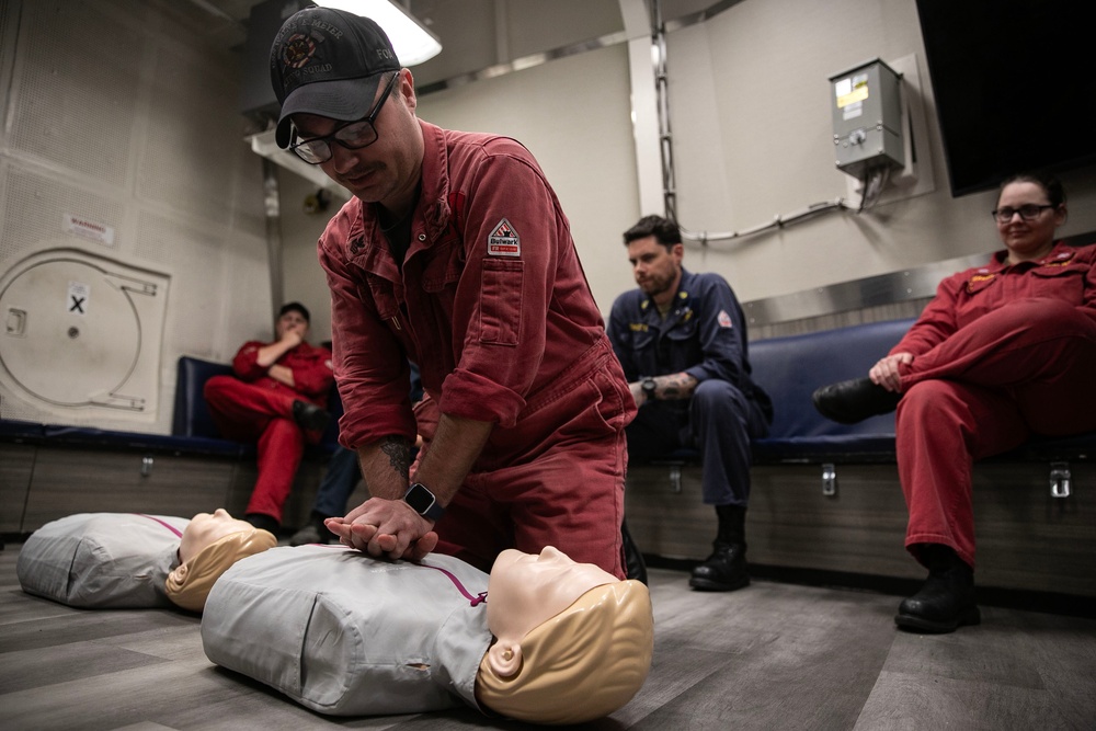 Wayne E. Meyer Conducts CPR Training