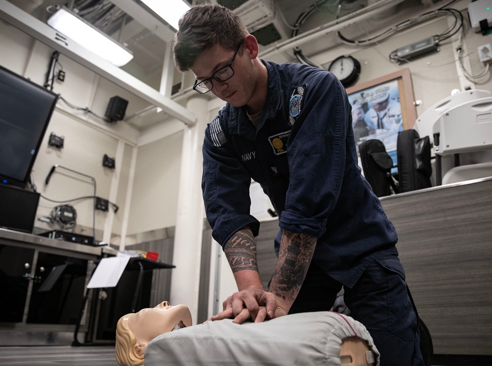 Wayne E. Meyer Conducts CPR Training