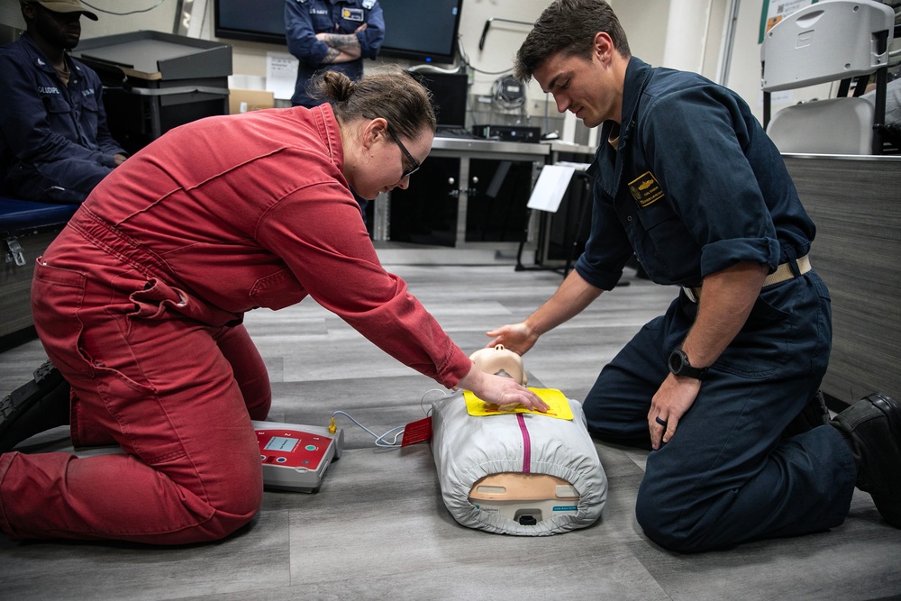 Wayne E. Meyer Conducts CPR Training