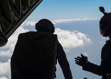 U.S Air Force and Indian Armed Forces conduct free fall training during Exercise Tiger Triumph 2025