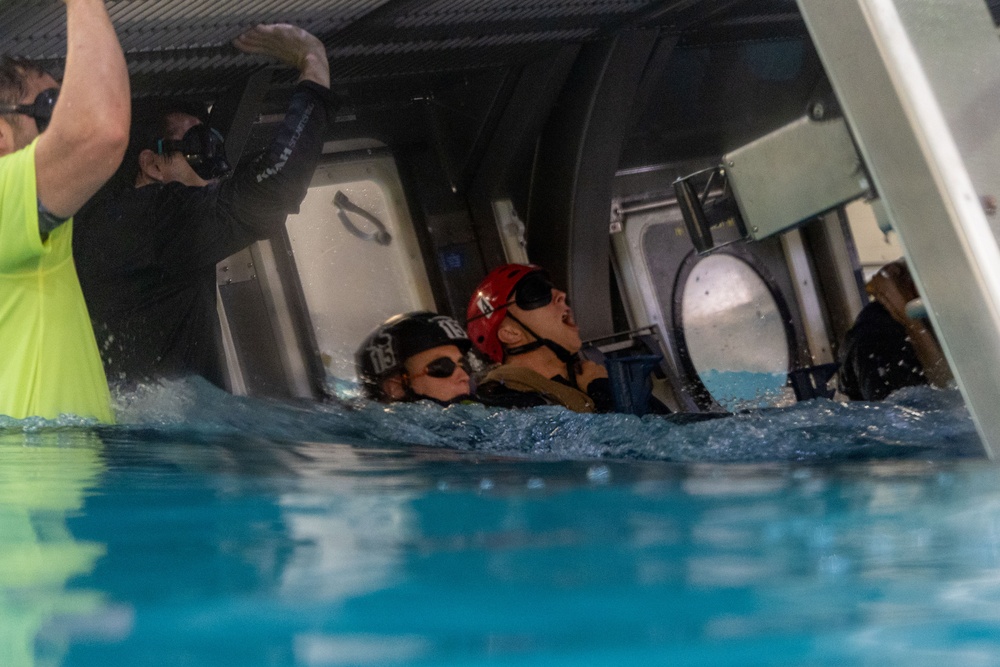Marines conduct Underwater Egress Training during MRC