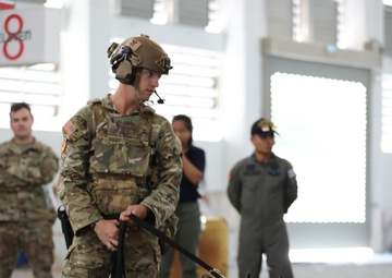 US Army Soldiers and Military Working Dogs Perform Explosive Ordnance Disposal Training during Hanuman Guardian 25