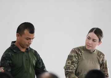 US Army Soldiers and Military Working Dogs Perform Explosive Ordnance Disposal Training during Hanuman Guardian 25