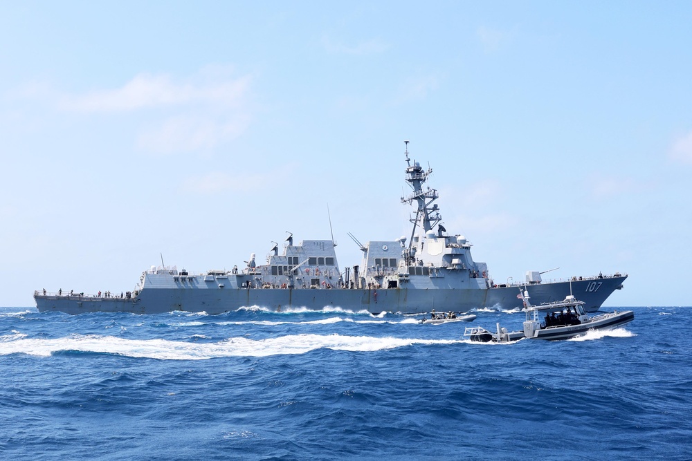 USS Gravely conducts small boat operations