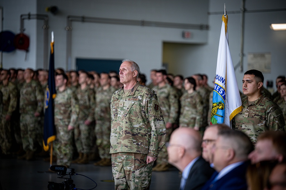 West Virginia governor presides over the assumption of command ceremony for the Adjutant General of the West Virginia National Guard