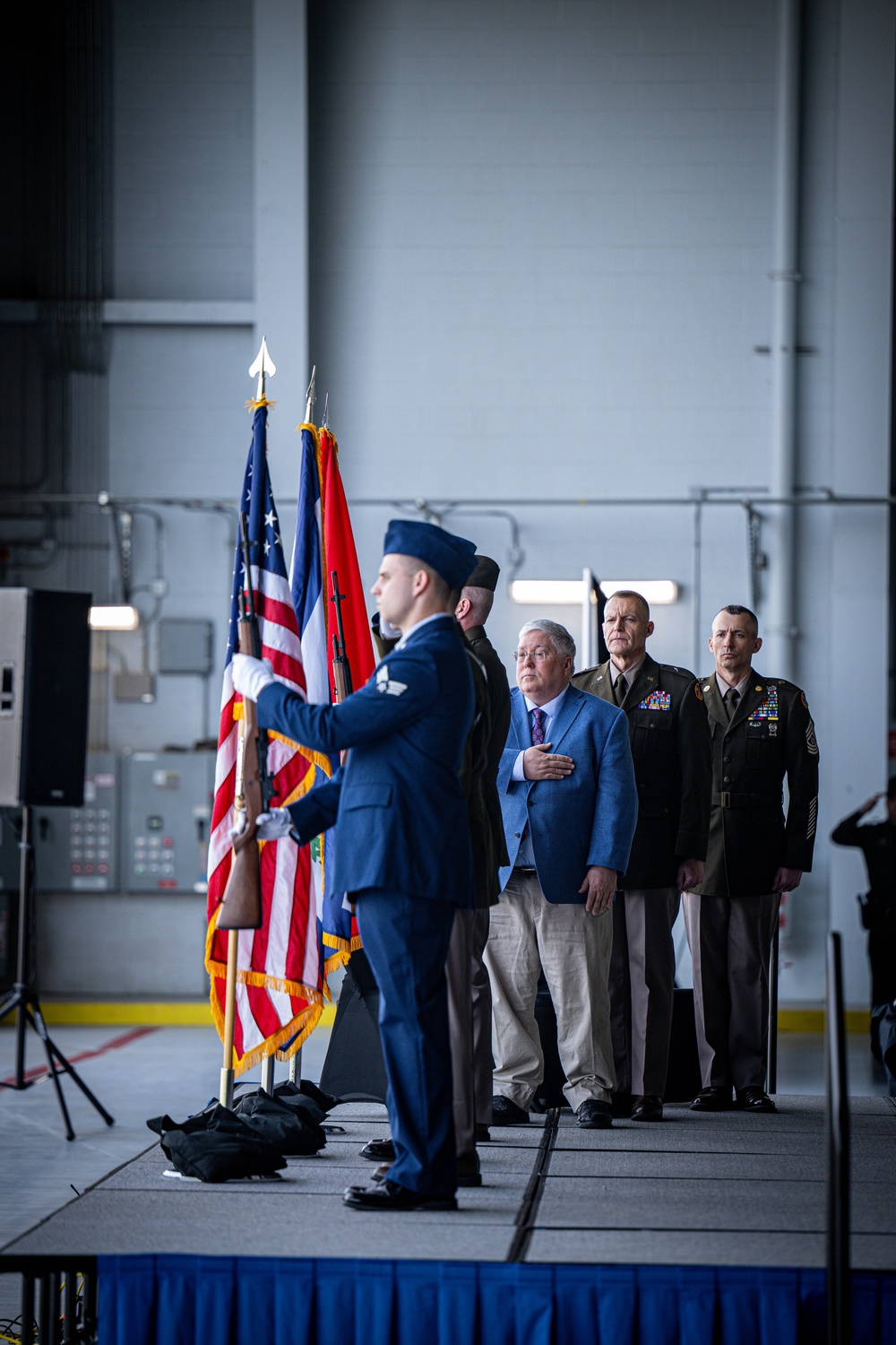 West Virginia governor presides over the assumption of command ceremony for the Adjutant General of the West Virginia National Guard