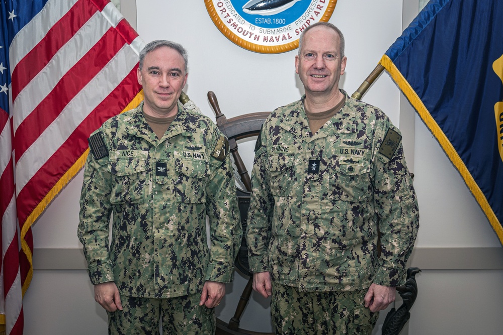 Rear Adm. Behning Visits PNSY