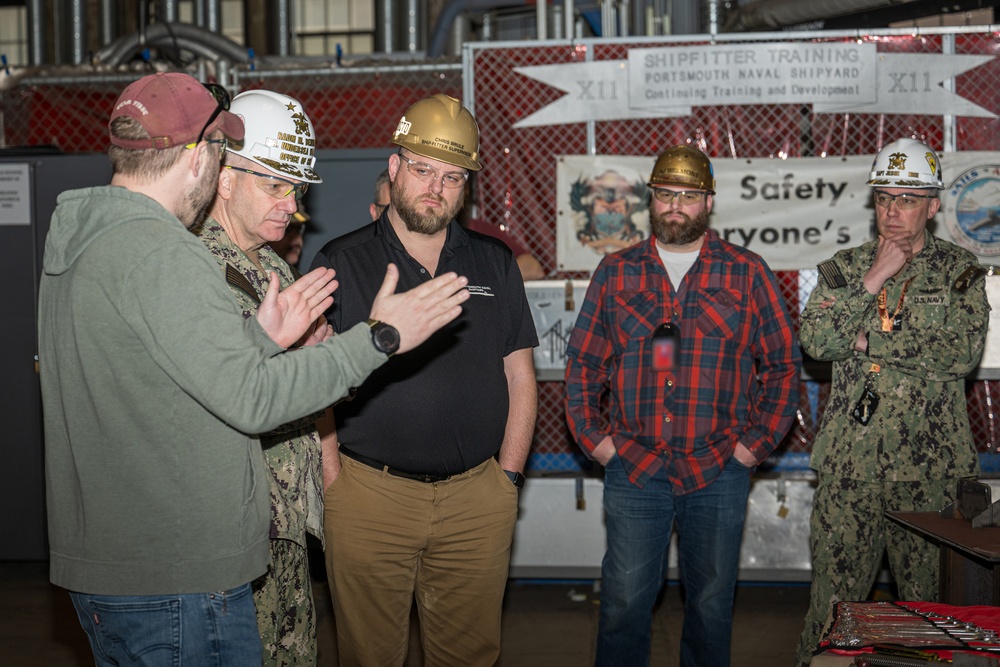 Rear Adm. Behning Visits PNSY